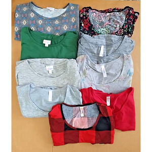 LuLaRoe Assorted Tops SMALL Lot 9 pcs Classic Tunic Shirts T-Shirts Casual
